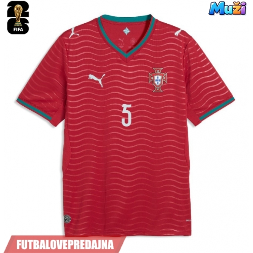 Lacne Muži Futbalové dres Portugalsko Diogo Dalot #5 MS 2026 Krátky Rukáv - Domáci
